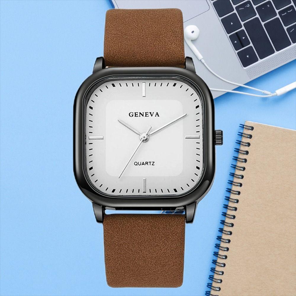 Square Dial Wristwatches Minimalist Design Business Wristwatch Fashion Quartz Watch Business Wear