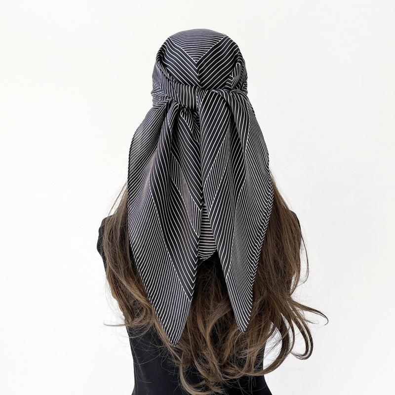 Headscarf Silk Scarf 90cm Women's Headscarf New Versatile Satin Thin Large Square Scarf