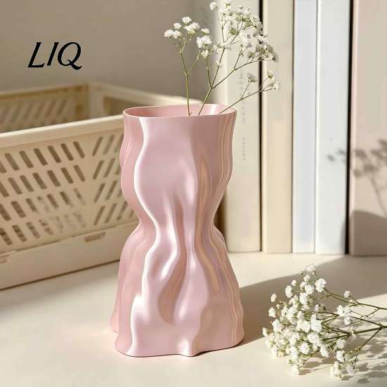 Elegant Housewarming Gift 3D Printed Flower Vase, Modern Minimalist Vase for Living Room Glass Plant Pot Bedroom Home Decor, Creative Floral