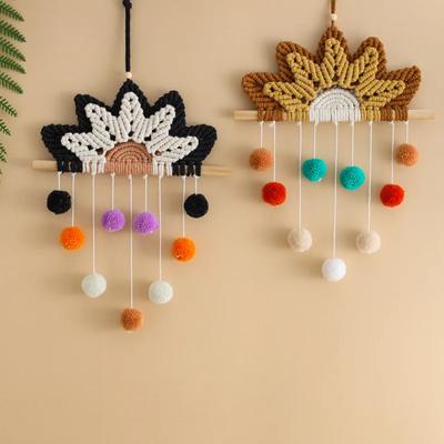 Bunter Plüschkugel Anhänger Anhänger Heim Atmosphäre Regenbogen Dekoration Wandbehang Schlafzimmer Gastfamilie Wand Spaß Dekoration