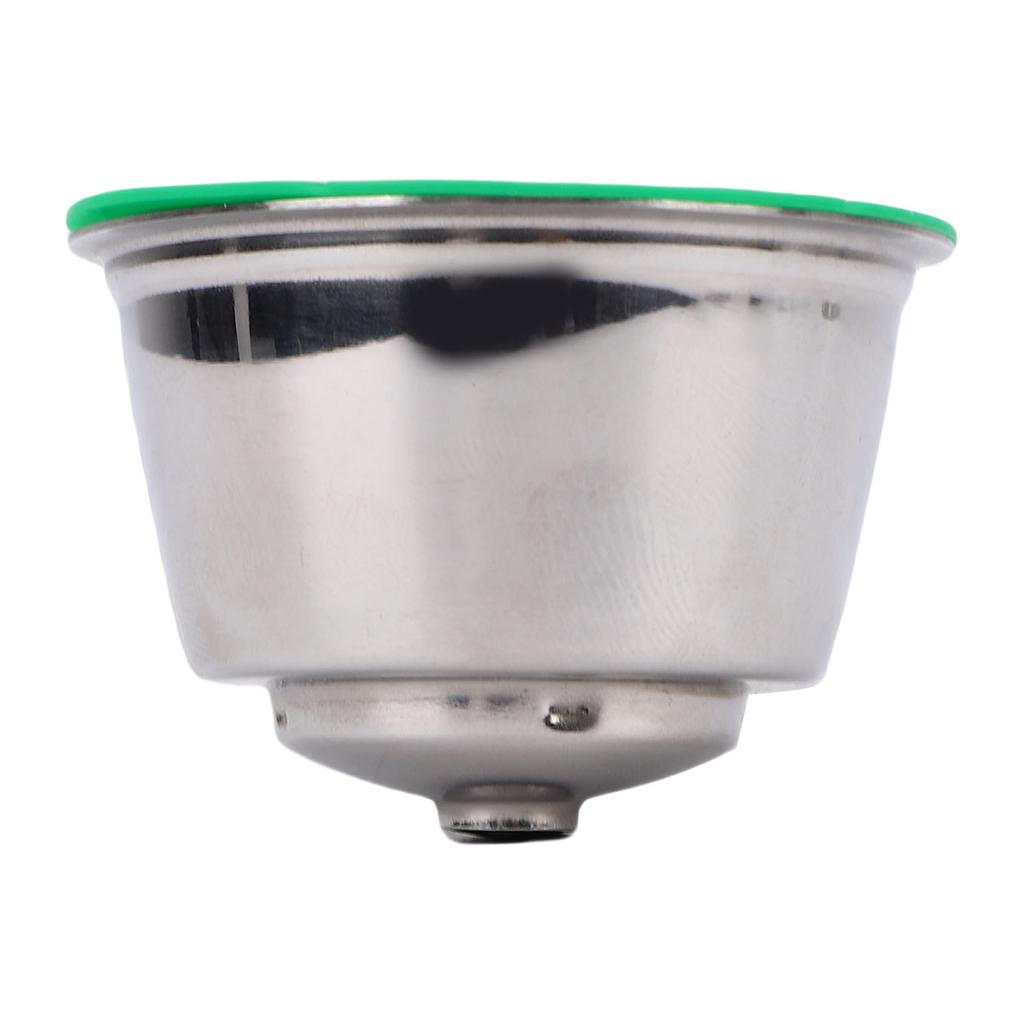 Reusable Coffee Capsule Fit for Dolce Gusto Machine Stainless Steel Silicone Refillable Coffee Filter Pod with Tamper