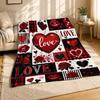 Love Hearts Patchwork Coral Fleece Blanket Romantic Pattern Decor