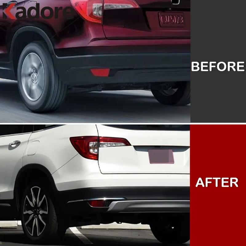 For Honda Pilot SUV     Chrome Car Front Rear Bumper Corner Cover Trim Anti Scratch Molding Strip Accessories