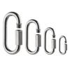 304 Stainless Steel Oval Locking Carabiner Clip, Quick Links, Rope Connector for Trailer, Swing, Hammocks, Cable, Camping