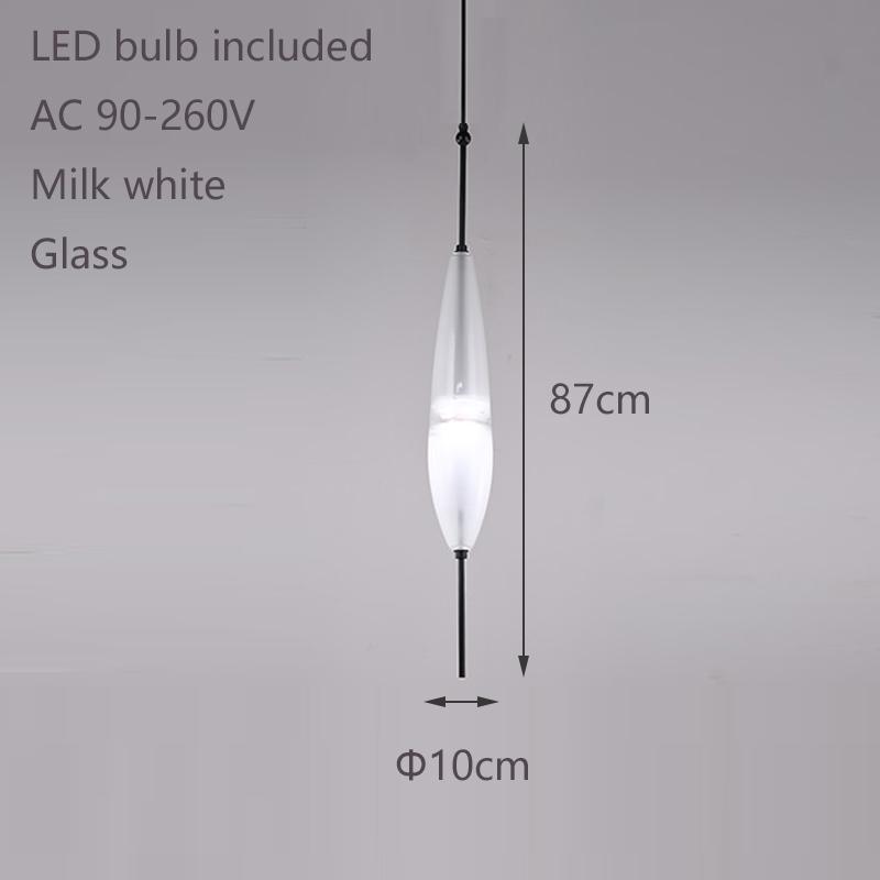 Nordic Creative Blue Glass Pendant Light Gradient Glass Pendant Light Hotel Lighting Bar Restaurant Decoration LED Lights