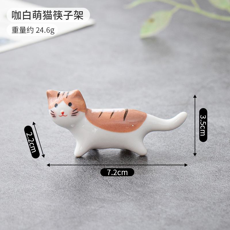 1-3pcs Cute Cat Pillow Chopsticks Holder Japanese Ceramic Chopstick Ceramic Home Decoration Spoon Holder Tableware Food Sushi