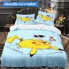 Cute Pika Adventure 3pcs K-pop Music Group Bedding set,Ideal for Bedroom, Dormitory,Including Duvet Cover And 2pcs Pillowcases,Fan Gifts