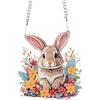 Special Shape Easter Rabbit Wreath 5D DIY Diamond Painting Dots Pendant DIY Diamond Art Pendant Kit Diamond Painting Ornaments