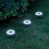 Waterproof Solar Ground Lights for Outdoor Garden, Lawn, and Steps - Decorative Landscape Lighting