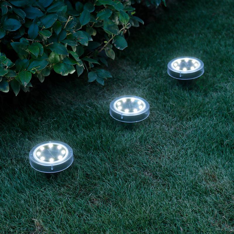 Waterproof Solar Ground Lights for Outdoor Garden, Lawn, and Steps - Decorative Landscape Lighting