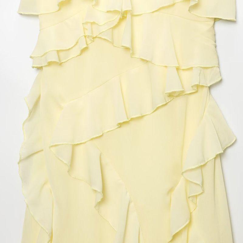 Kaslead New Women Clothes Western Style Fashion Simple Laminated Decoration Dress 8779040 427