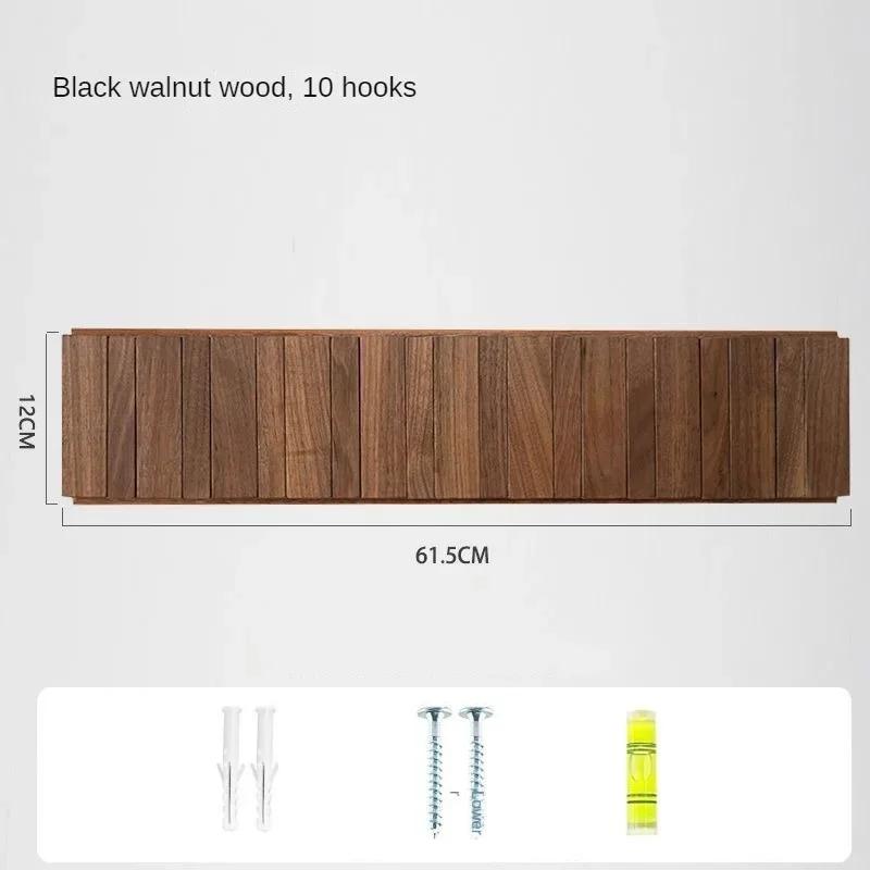 Coat Rack Hook Nordic Walnut Wall Clothes Racks Furniture for Home Dressing Rooms Piano Keys Coat Shelves Dress Hanger Room