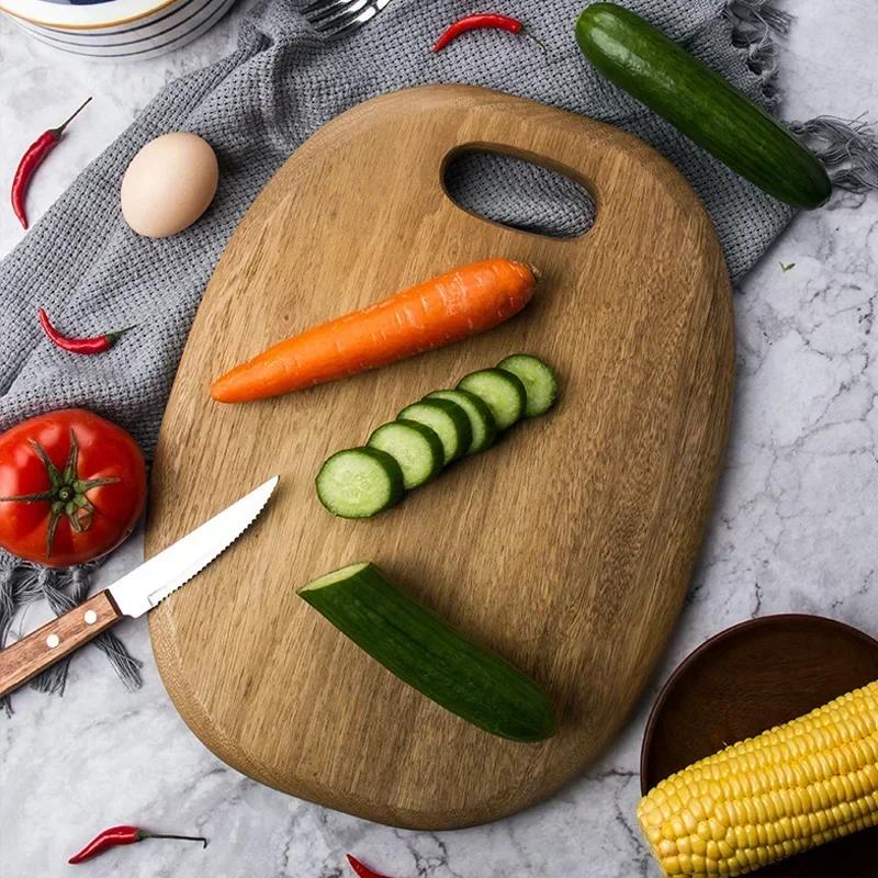 Kitchen Cutting Board Wood Chopping Board Meat Fruit Vegetable Cutting Board Bread Cheese Food Serving Tray Kitchen Accessories