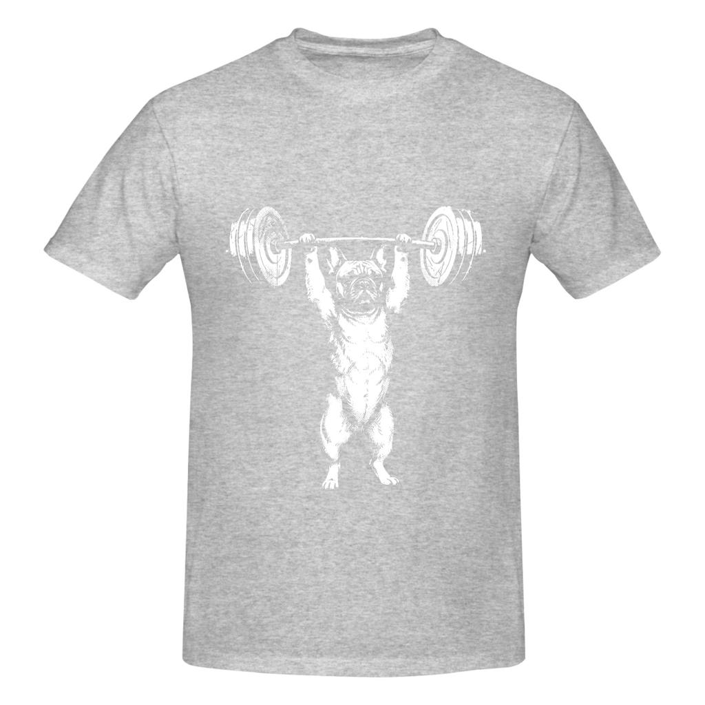 1 Piece Weightlifting Funny 100 Cotton Tshirt French Bulldog Tees Tops For Unisex