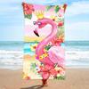 Unicorn Beach Towel 31.5X63 Inch Rainbow Castle Print Quick Dry Soft Microfiber Bath Towel For Girls Kids Summer Gift