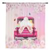 Easter Truck Bunny Cherry Blossom Butterfly Tulle Curtains For Living Room Kitchen Sheer Voile Curtain Bedroom Window Panels