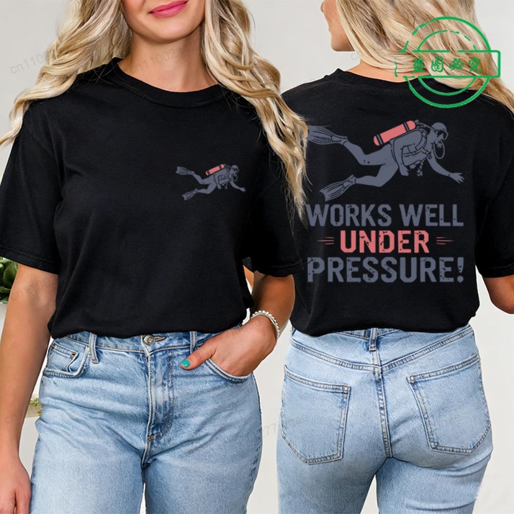 Scuba Diving T-Shirts, Fashion Scuba Diver Gift Graphic Tees, Summer Short Sleeve O Neck Tee Tops for Birthday Shirt Clothing