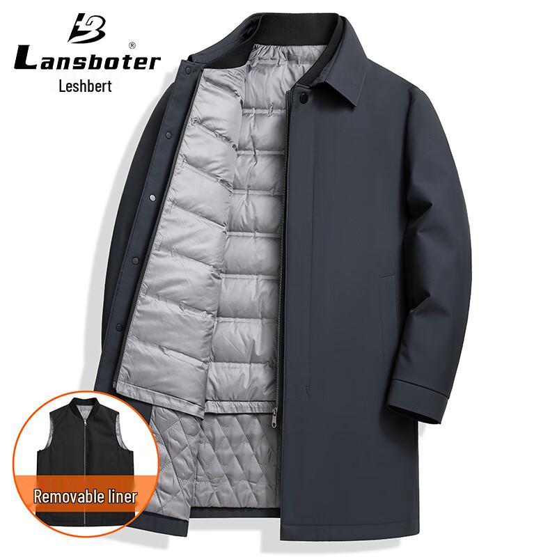 Three-Way White Duck Down Long Puffer Jacket
