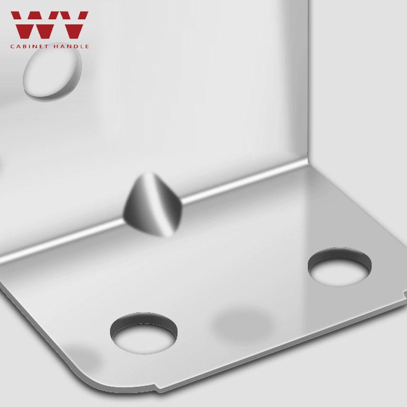 10-50pcs Stainless Steel L-Shaped Corner Code 90 Degree Laminated Furniture Plate Hardware Right Angle Bracket Cabinets Small