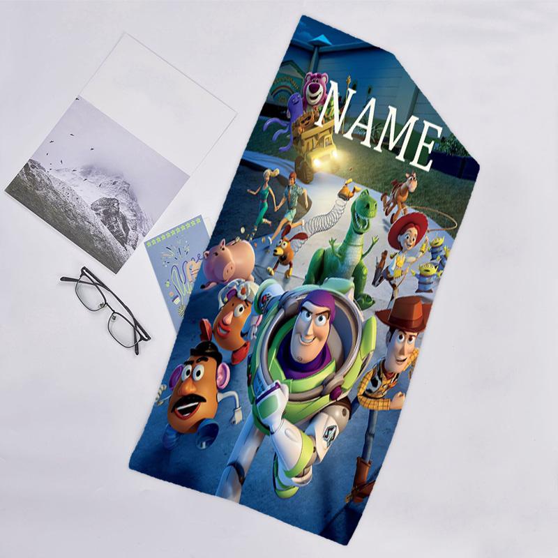 1pc Toy Story2 Beach Towel with Custom Name, Beach/Swimming/Bath/Picnic/Camping Towel, Suitable for Seaside Beaches