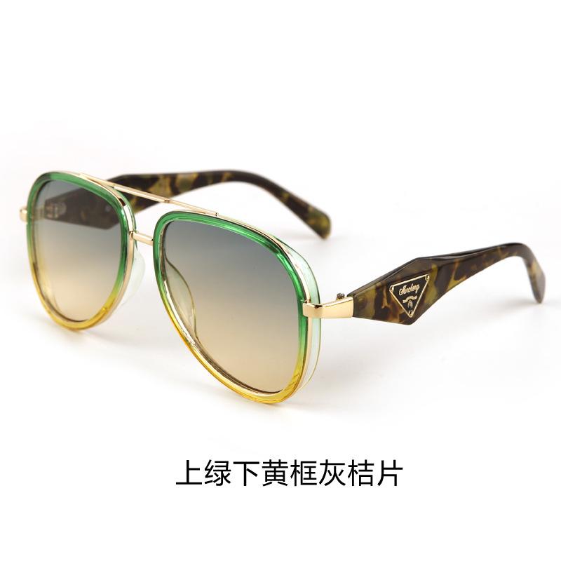European and American trend metal pilot sunglasses female personality YK street shot glasses men's toad glasses sunglasses fashion trend