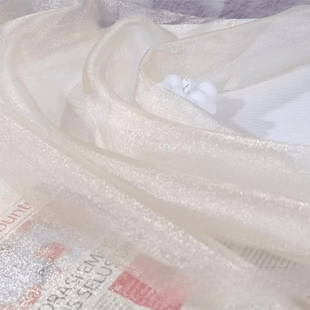 Mjuk tyll 100*140cm Fluorescerande organzatyger Glitterorganza Tyg Scen Bröllopsdekor