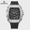 Men Sport Waterproof Quartz Watch Luxury Barrel-Shaped Steel Band Alloy Dial Casual Couple Luminous Wristwatch