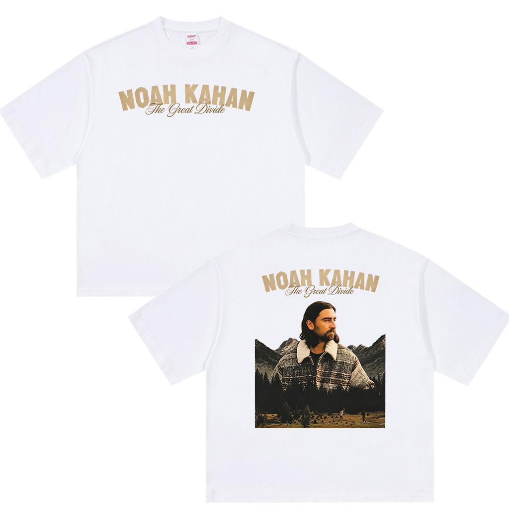 Noah Kahan The Great Divide Tour 2026 Graphic T Shirts Unisexs Vintage Fashion Cotton Short Sleeve Tshirt Hip Hop Clothing Tshirt