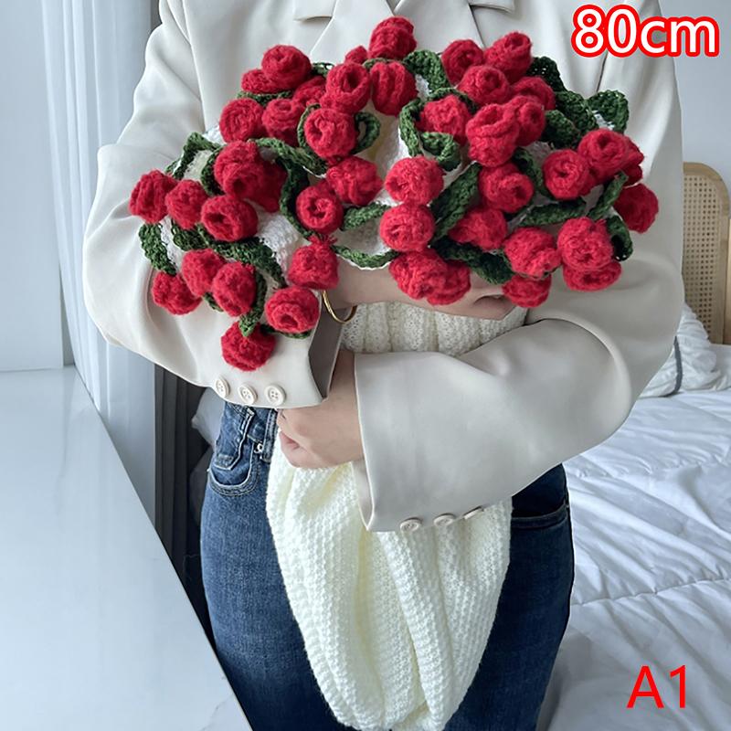

Rose Bouquet Blanket Finished Product Handmade Crocheted Blanket Air Conditioner Quilt Sofa Blanket Gift For Mother,Girlfriend A1