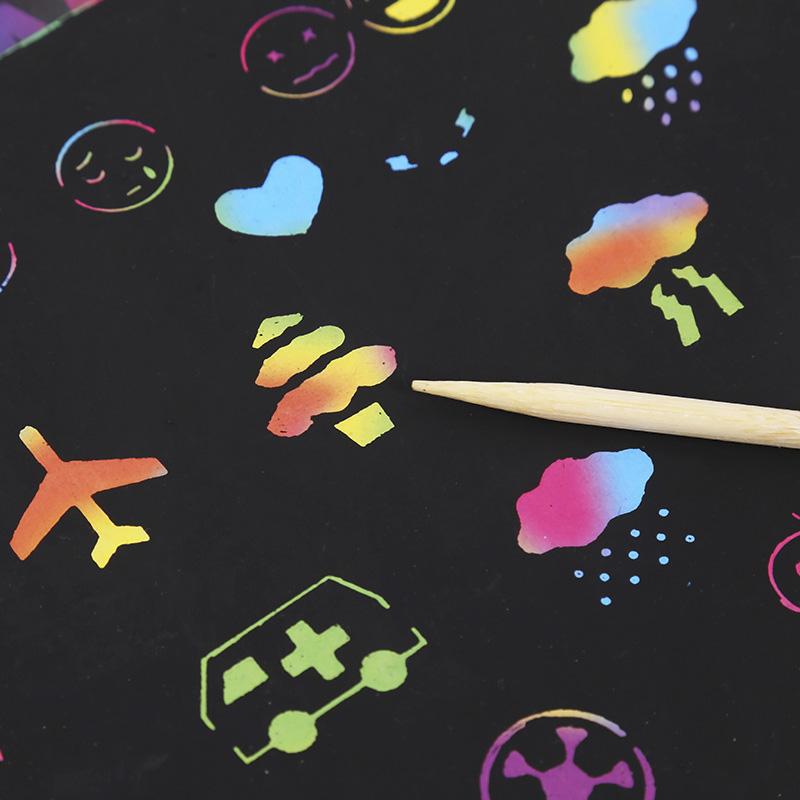 Dziecięce zabawki do rysowania DIY 16*23cm Magiczne Rysunki Zeskrobywane Rękodzieło Malowidła Zeskrobywane Papier Dziecięcy Papier Zeskrobywany Prezenty dla Dzieci