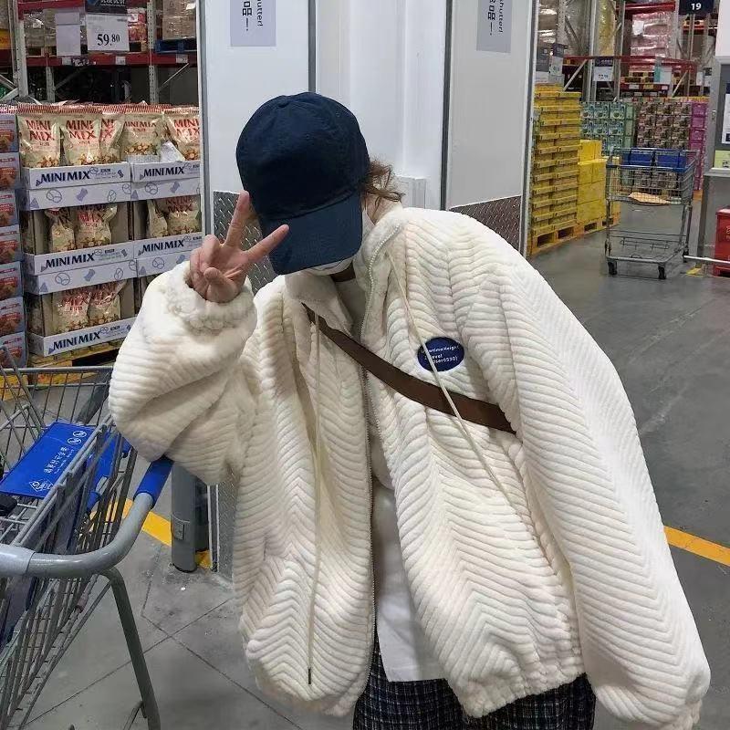 Thickened Coat for Women with Mink Velvet and Loose Fit Outwear