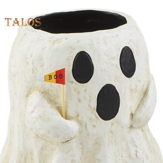 Halloween-Geister-Süßigkeiten-Eimer, Kunstharz, Süßigkeitenschale für Trick-or-Treat-Partys mit Griff, Halloween-Leckereihalter für Zuhause, Büro, Innen- und Außendekoration