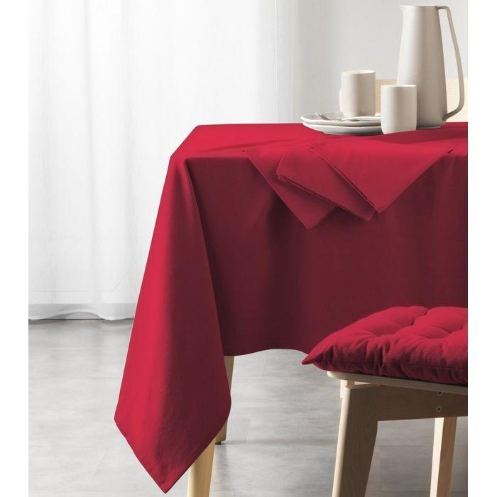 Nappe rectangle coton recycle 140 x 240 cm Mistral bordeaux