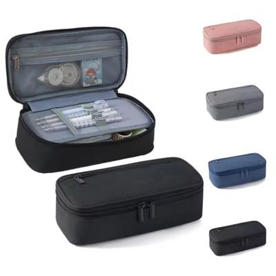 2 Katmanlı Kalem Kılıfı Çok İşlevli Saklama Çantası Büyük Kapasiteli Kırtasiye Çantası Öğrenci Okul Malzemeleri