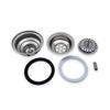 304 Stainless Steel Kitchen Sink Strainer Basket with Food Debris Filter Removable Double Layer G1 12 Compatible