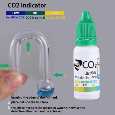 Su Bitkileri İçin Çim Akvaryumu PH Aksesuarları CO2 Göstergesi CO2 Monitör Göstergesi Monitör Cam Damla Kontrolü CO2 Difüzör