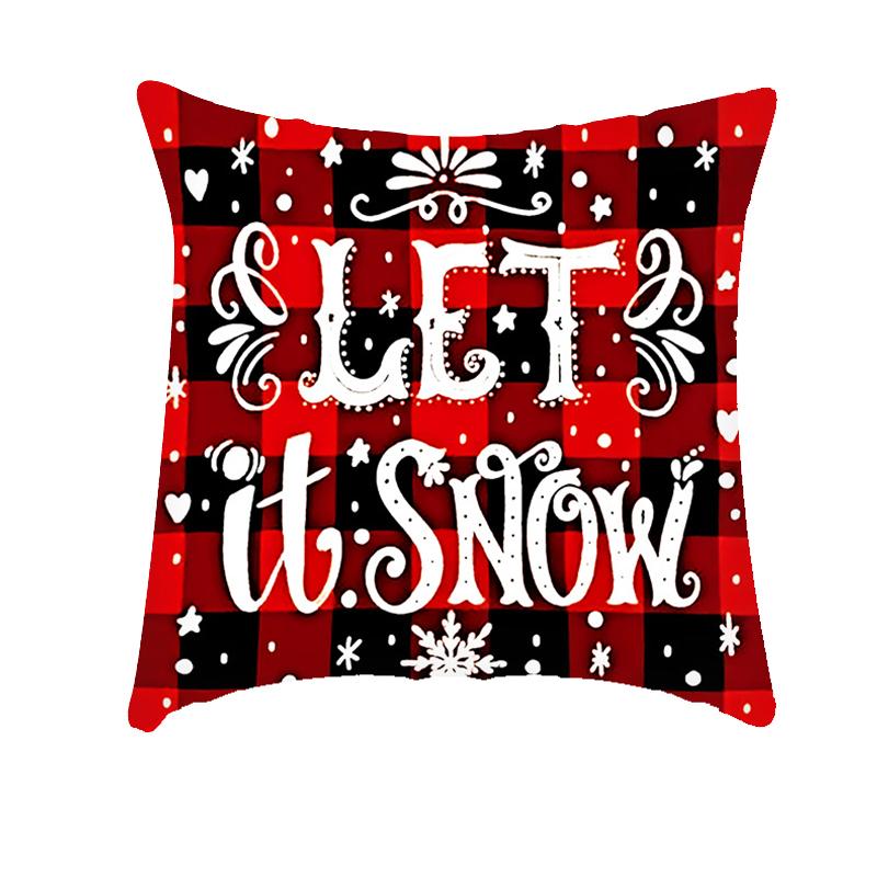 45x45 Cm Christmas Cushion Cover Sofa Ornaments Seat Car Pillow Cover Christmas Decoration New Year Home Decoration