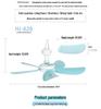 Compact Silent Ceiling Fan for Dorms and Bedrooms