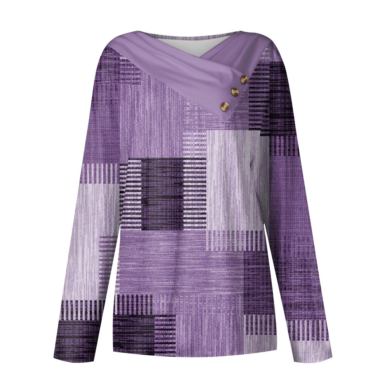 

Женские топы, повседневные рубашки с длинными рукавами и пуговицами на шее, модные лоскутные блузки с винтажным принтом, футболки XL