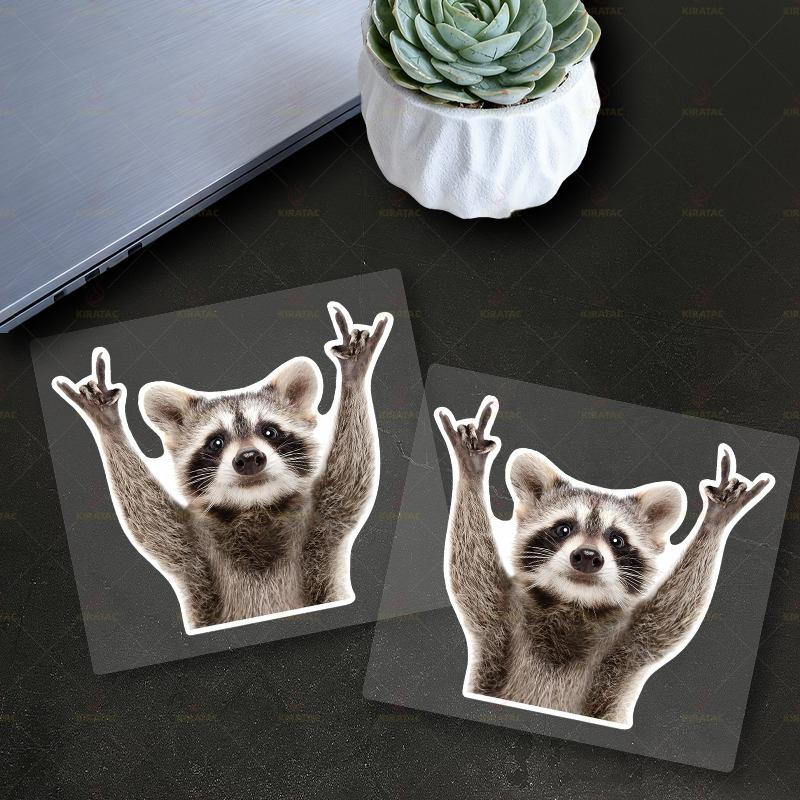 1pc Rock Raccoon Motorcycle Stickers Waterproof for Motorcycle Fairings Fuel Tanks Car Windows Scooters Universal Vinyl Decals