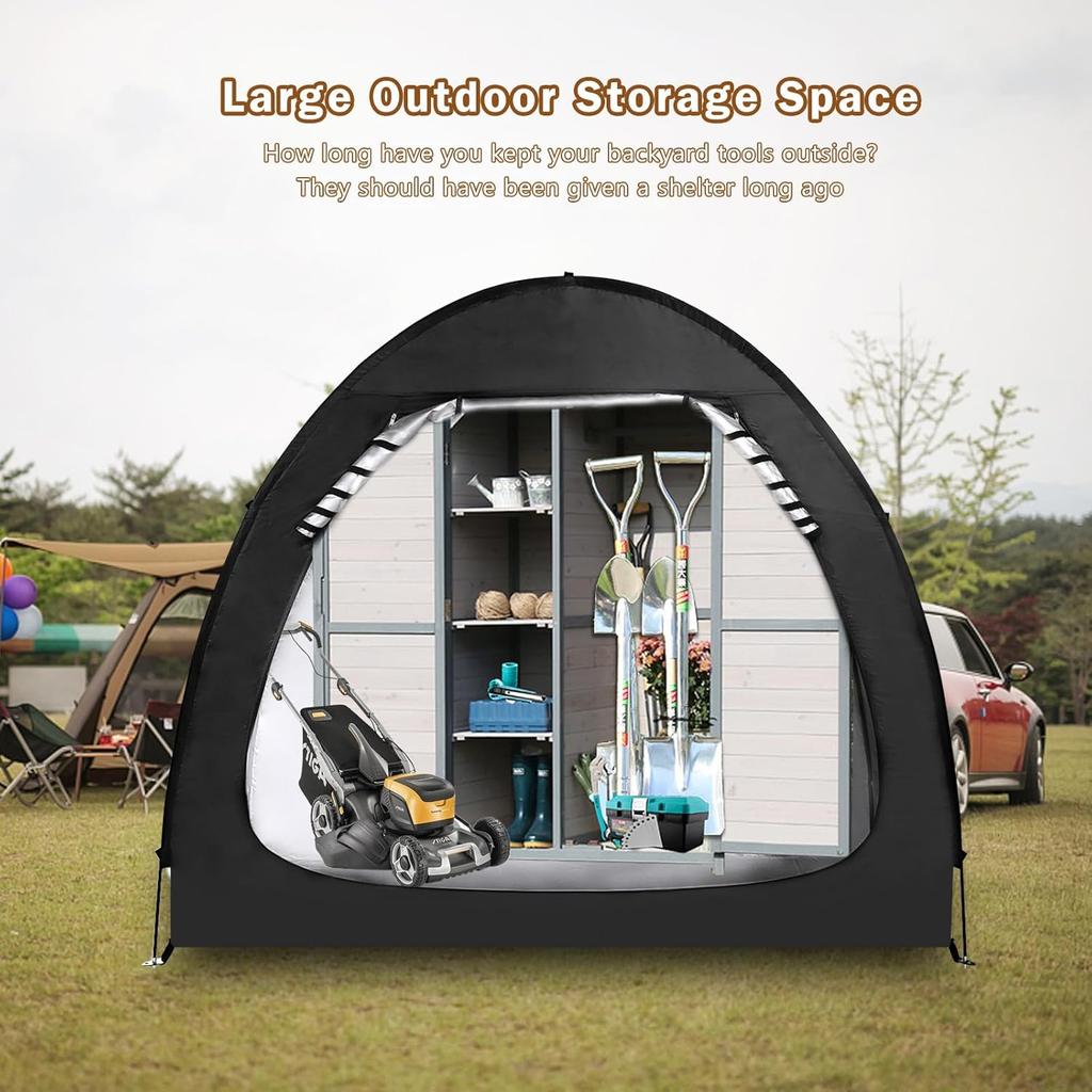 200*80*165CM Outdoor Foldable Bicycle Shed Storage Shed, with Spare Poles Rain Bands Can Accommodate 1 To 1 Bicycle Waterproof
