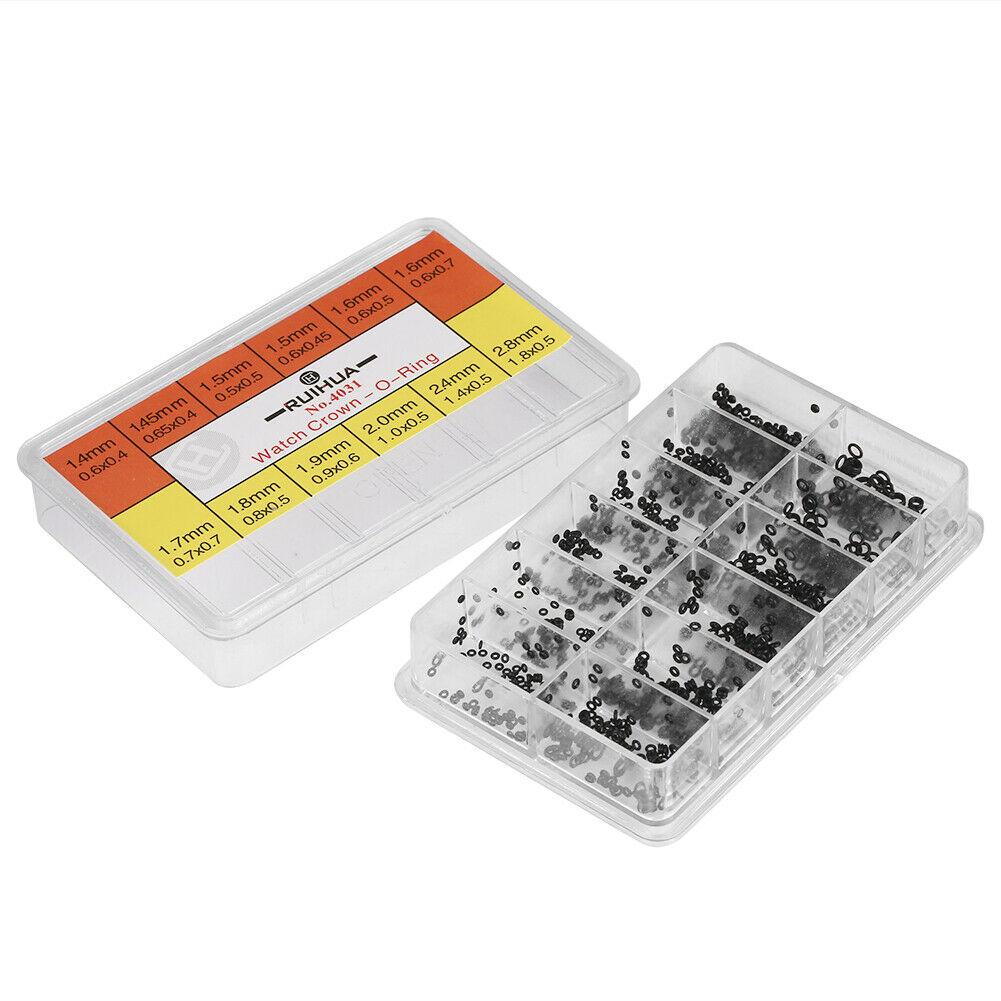 12 Size O-Ring Watch Crown Mini Rubber Washer Waterproof Watches Seals Watch Gasket O-Ring Gaskets Part Watch Repair Tools