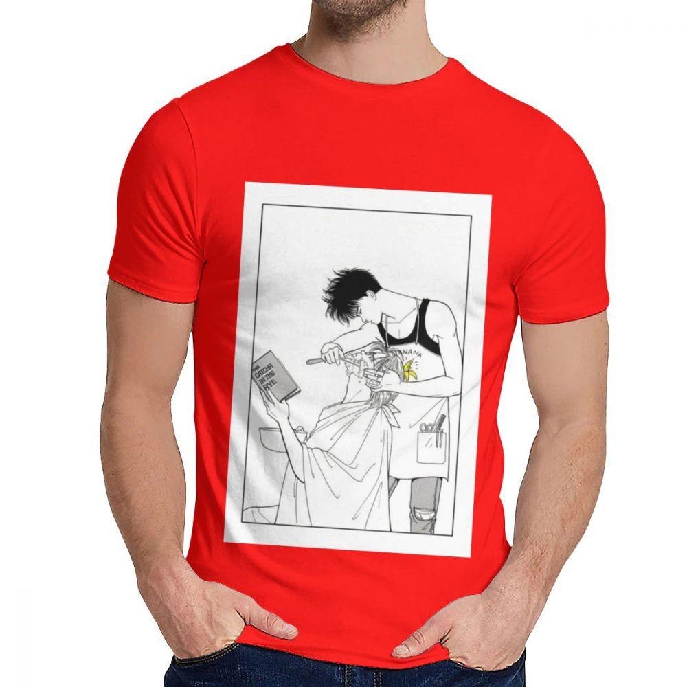 Harajuku Fish Anime Japanese Crime Ash Eiji Manga T Shirt For Man Crazy Organic Cotton