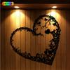 1pc Heart Shaped Vine Metal Wall Sculpture Romantic Powder Coated Iron Art Valentine Wedding Anniversary Gift Love Theme Decor Bedroom Garden Fence
