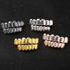 Hip Hop 6/6 Teeth Grills Hip Hop 14K Gold Plated Tooth Caps Decor Braces Punk Cosplay Party Braces For Fashion Women Men Jewelry