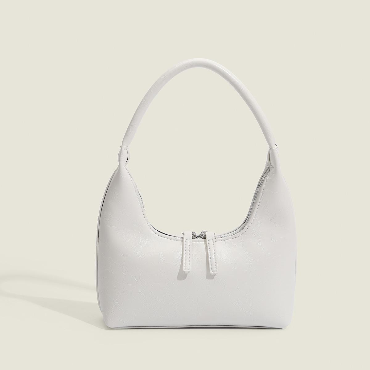 

Лакова міні-сумочка зі срібним півмісяцем – модний нішевий дизайн off білий колір