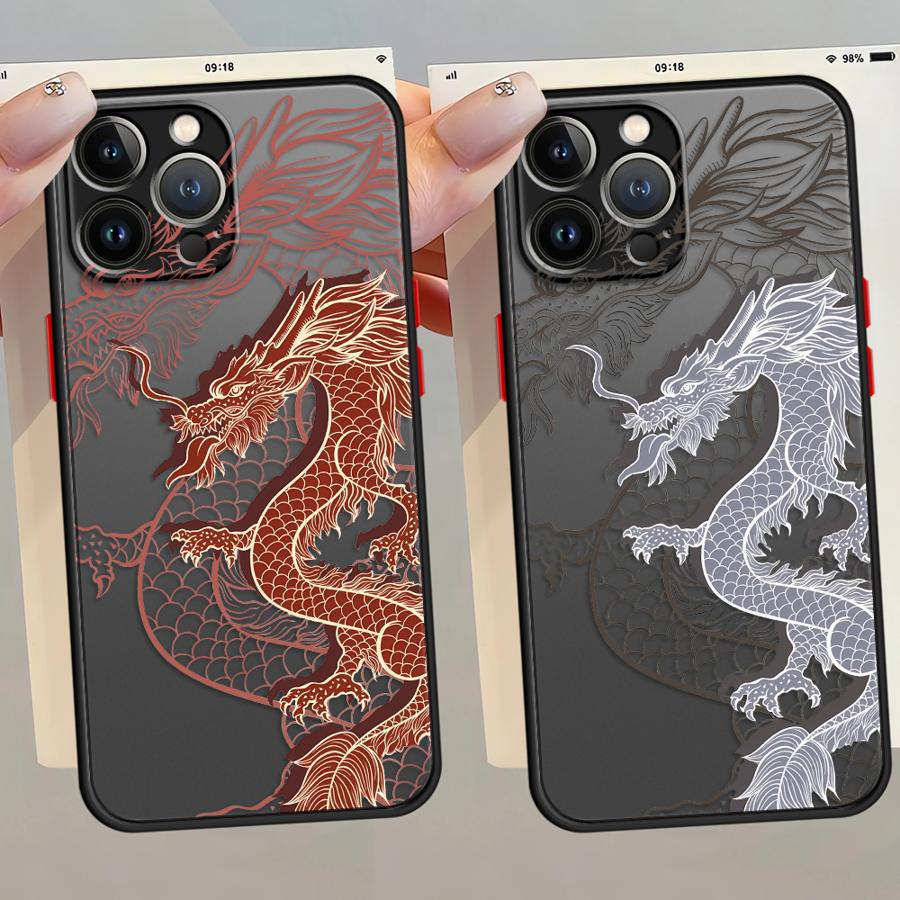 East Dragon Case for iPhone 17 Pro Max 11 14 7 8 SE XS XR Air 12 13 Mini 15 16 Plus Funda Back Phone Cover