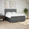 Maison Exclusive - Sommier à lattes de lit avec matelas Gris foncé 180x200cm Tissu