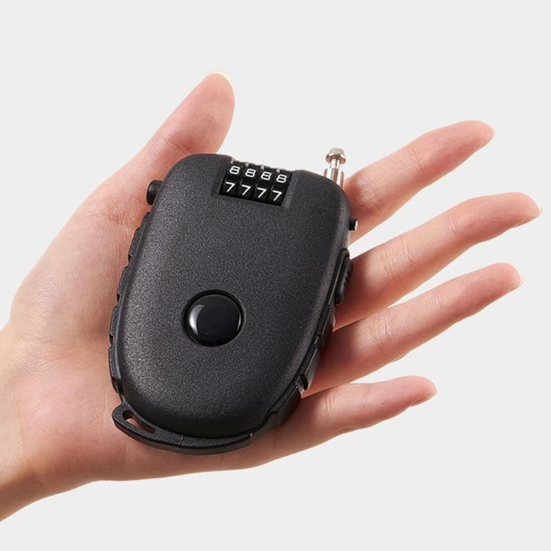 Durability Retractable Wire Lock With Code Multipurpose Combination Lock for Outdoor Bike Scooters Suitcases