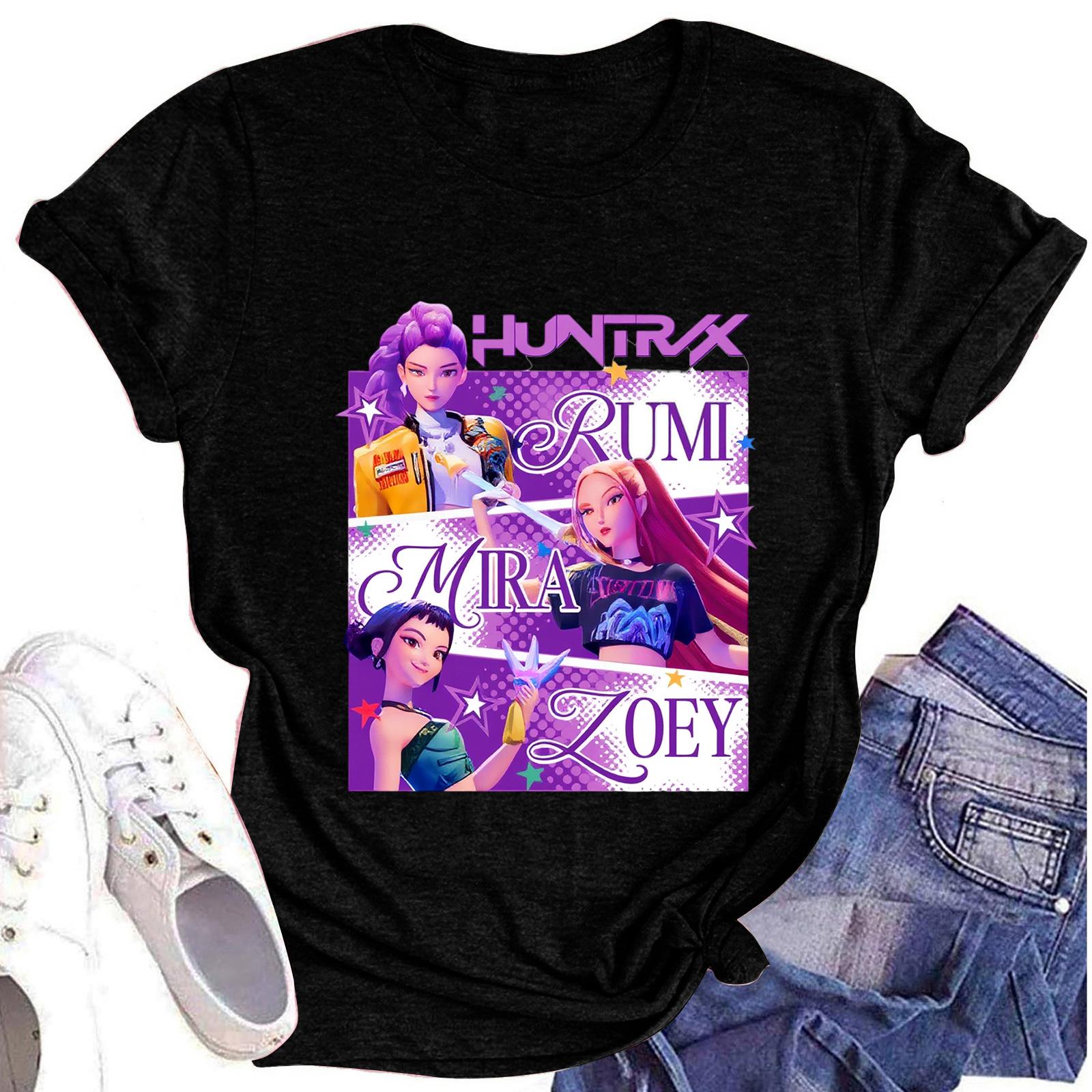 

Women s Daily Holiday Printed Short Sleeve Round Neck Retro Short Sleeve Summer Casual Tops L чорний